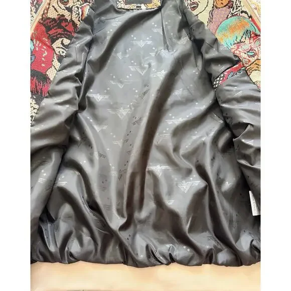 V.I.P. Collection Men's Multi Faces Jacquard Varsity Bomber Jacket Size L